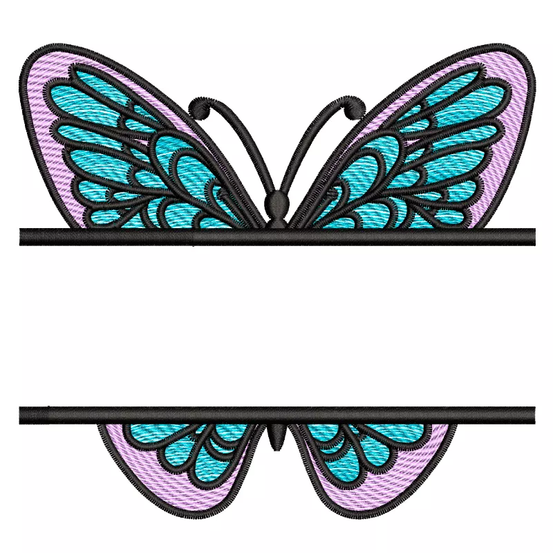 Schmetterling Monogramm Motiv