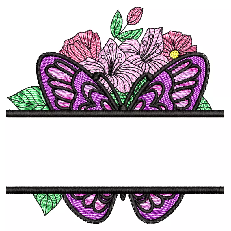 Schmetterling Monogramm Motiv