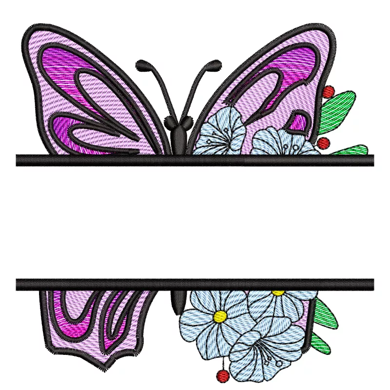 Schmetterling Monogramm Motiv