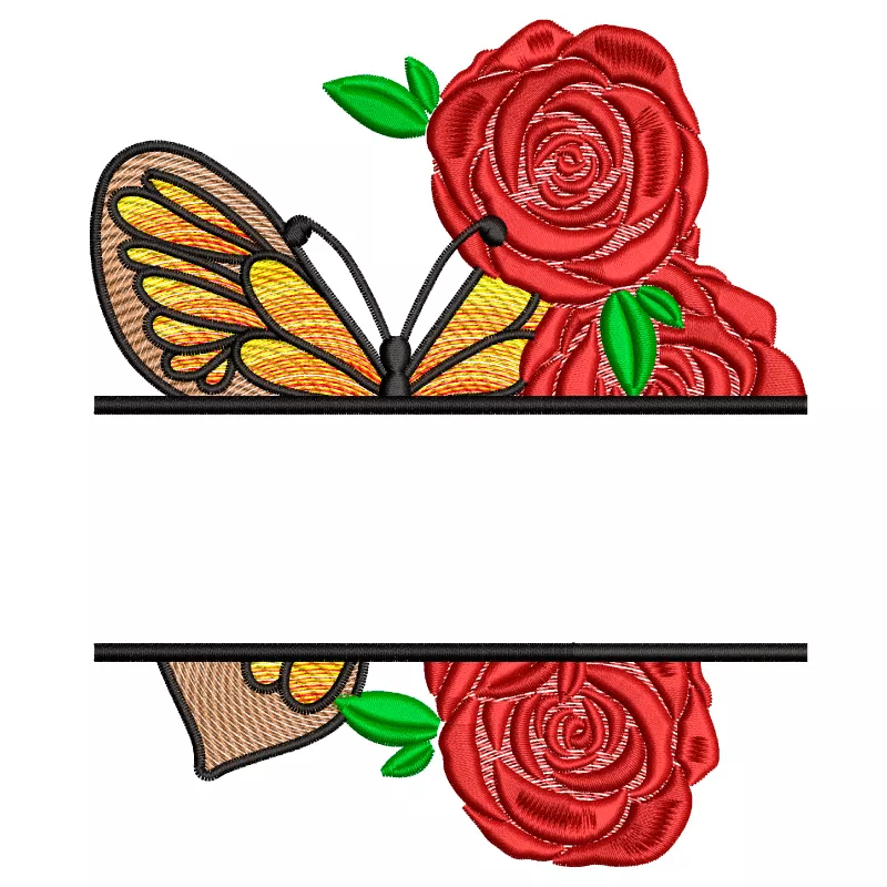 Schmetterling Monogramm Motiv