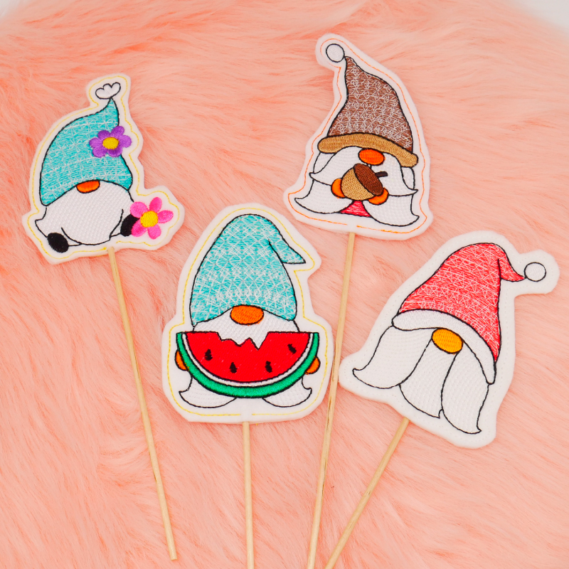 Preview: Stickdatei Set ITH Stabgnome 4 Jahreszeiten (10x10)