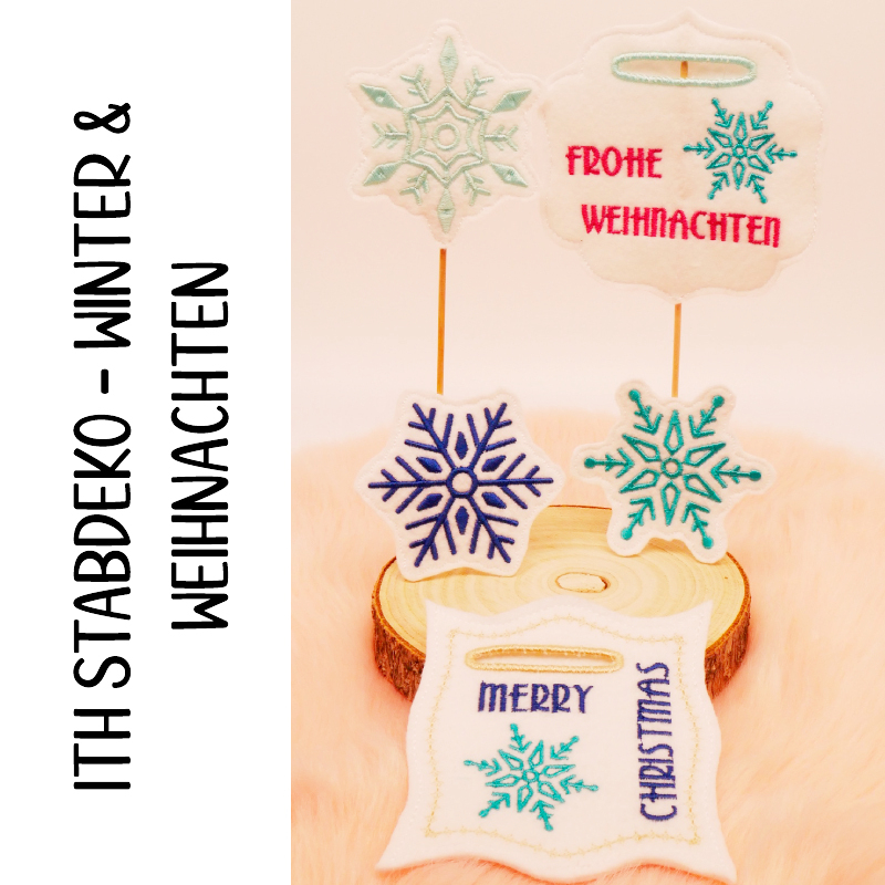 Preview: Stickdatei Set Weihnachts-Stabdesigns