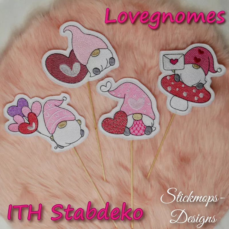 Stickdatei Set Lovegnomes ITH Stabdesigns