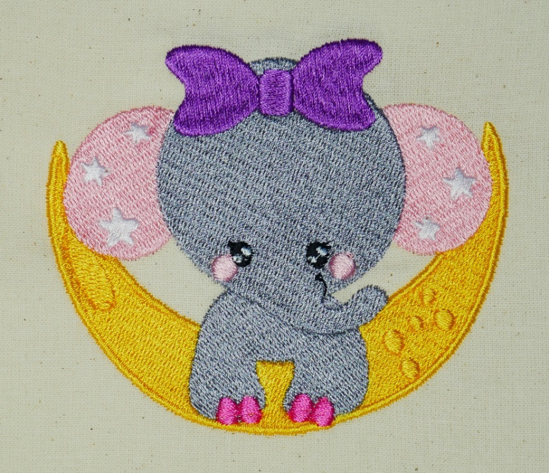 Stickdatei Set Elefanten (Vollstick) - ideal für Geschenke zur Geburt
