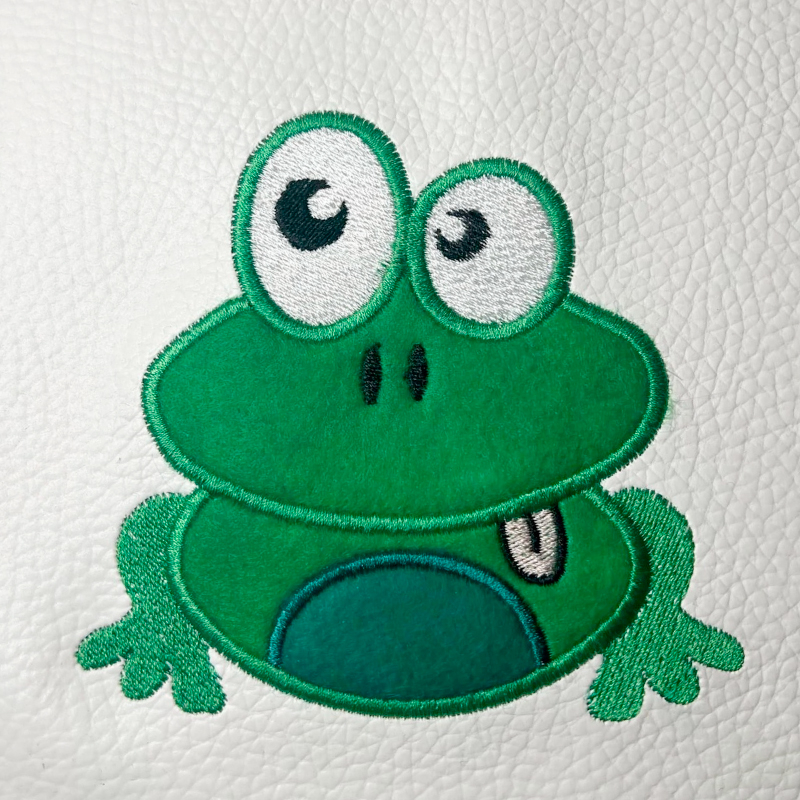 Stickdatei Frosch Applikation in 3 Größen