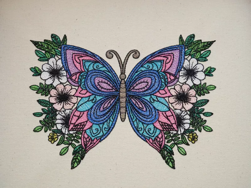 Stickdatei sommerlicher Schmetterling (ab 13x18)