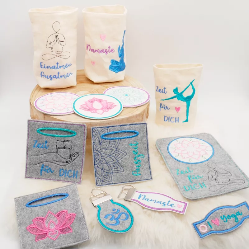 Stickdatei Set Yoga Wellness Motive