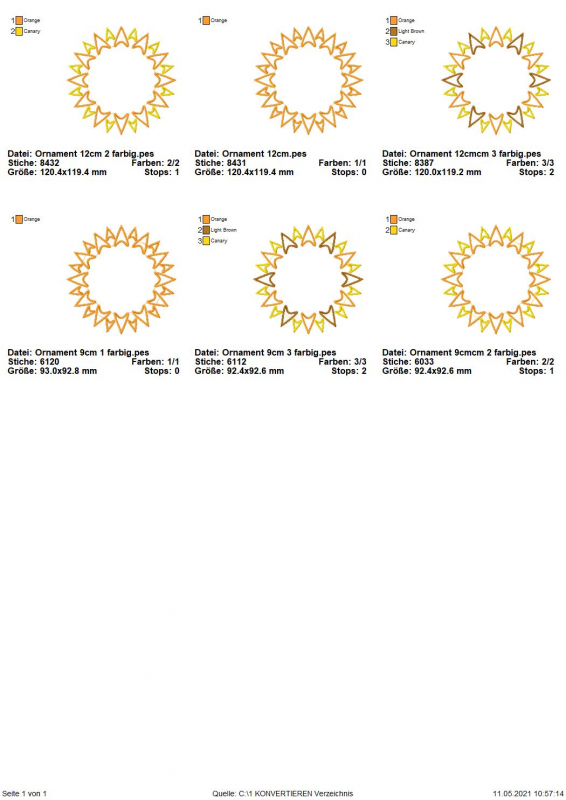 Preview: Sonnenornamente Übersicht