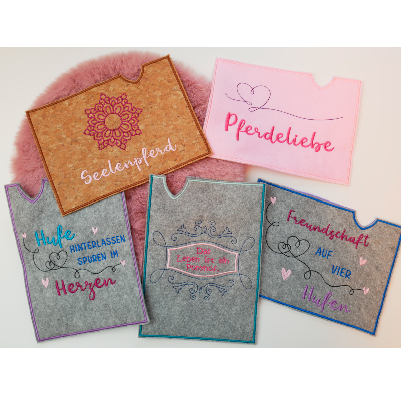 Preview: Stickdatei Set ITH Equidenpasshüllen + Einzelmotive