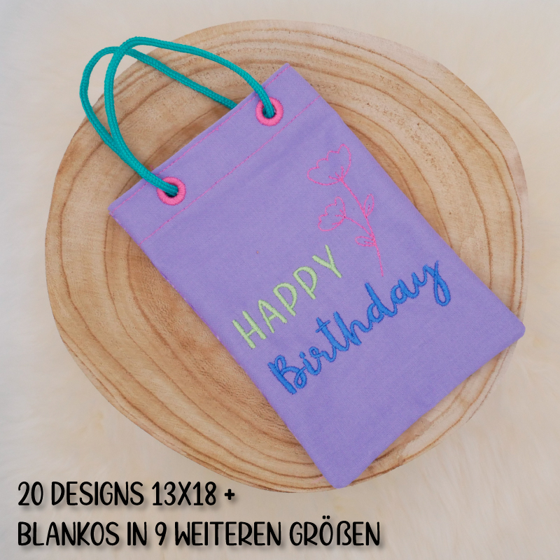 Preview: Stickdatei Set ITH Geschenkbeutel