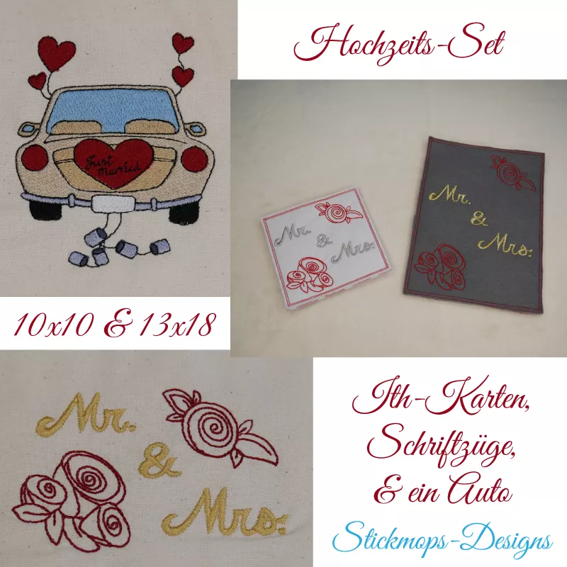 Stickdatei Set Hochzeit