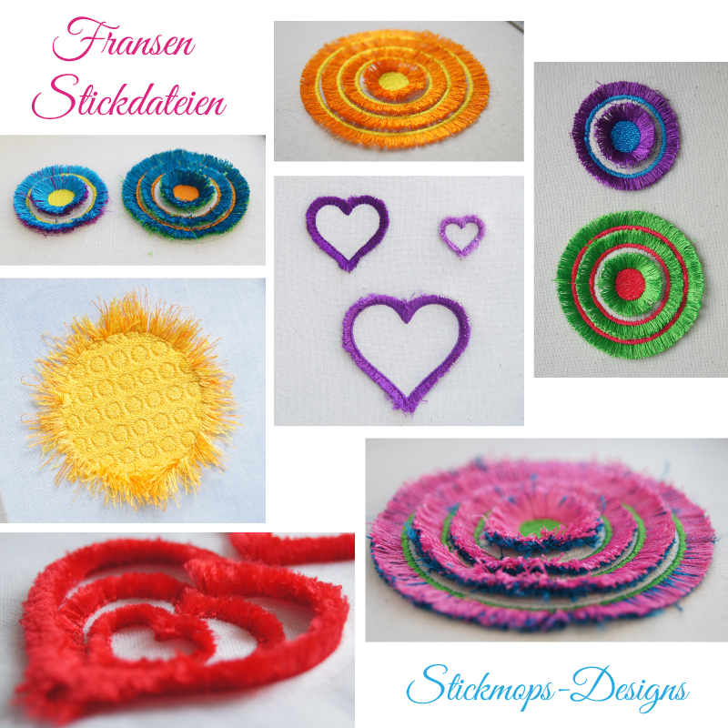 Preview: Stickdatei Fransen Set (alle für 10 x 10 cm Rahmen)