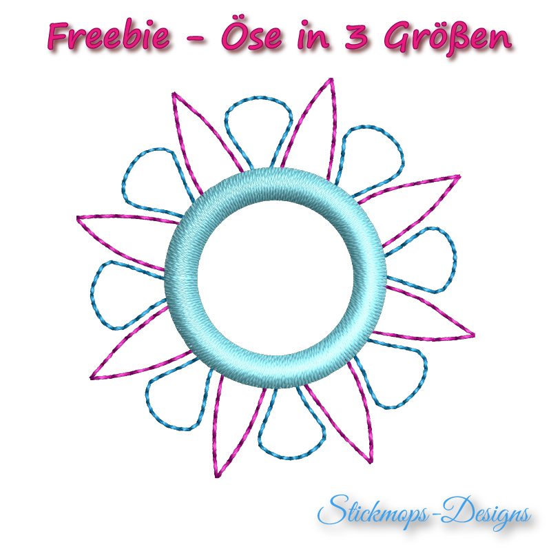 Preview: Freebie Stickdatei Öse
