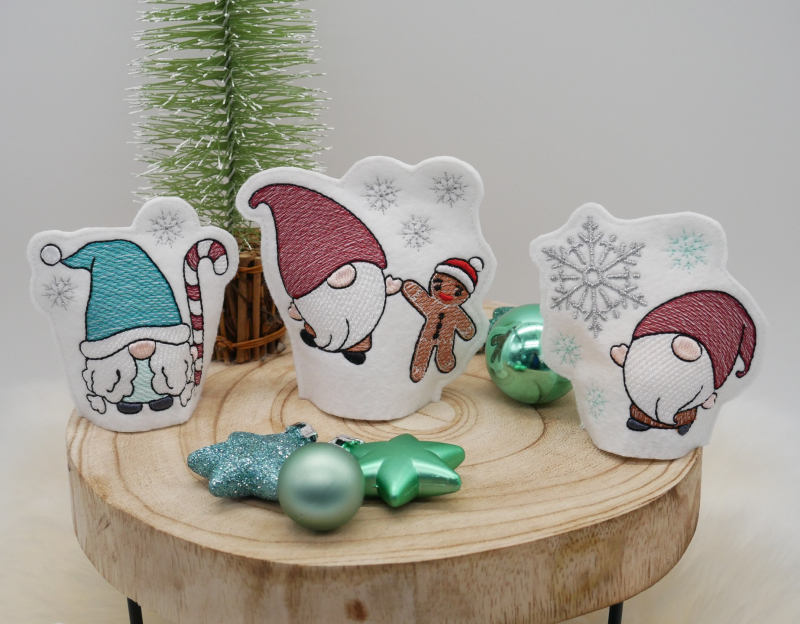 Preview: Stickdatei Set ITH LED Cover Gnome