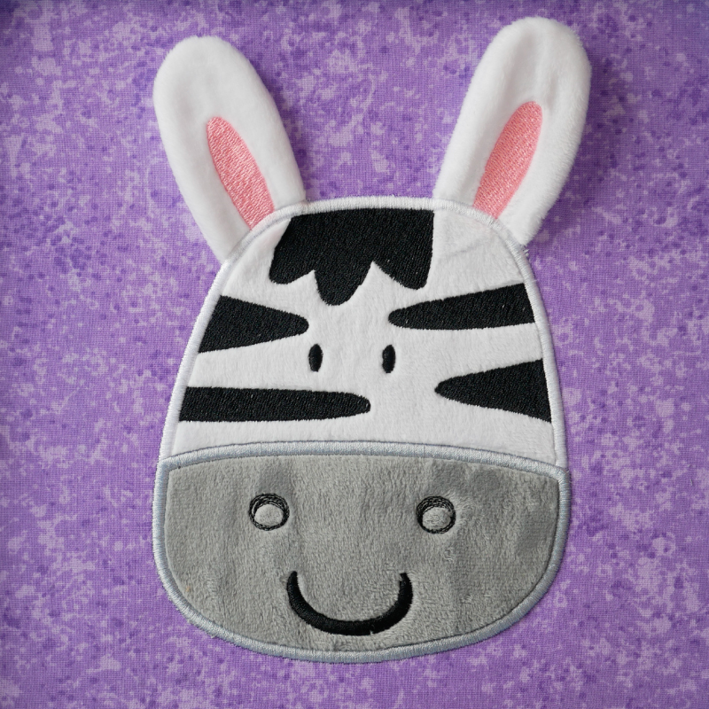 Preview: Stickdatei 3D Zebra Applikation