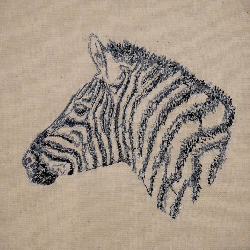 Stickdatei Zebra Scribble