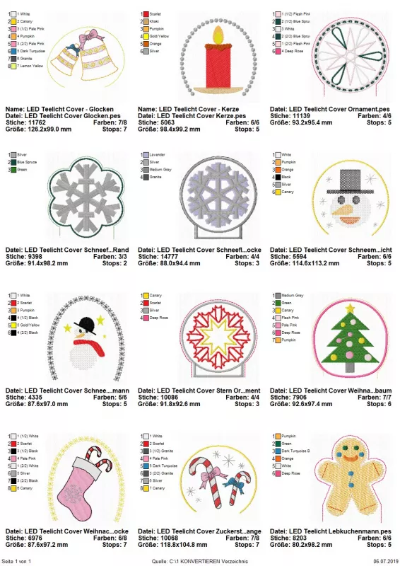 Stickdatei-Set 12 ITH-Christmas LED Cover Stickdatei-Set 12 ITH-Christmas LED Cover
