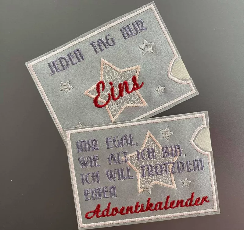 Stickdatei Set ITH Hüllen für Adventskalender to go Stickdatei Set ITH Hüllen für Adventskalender to go