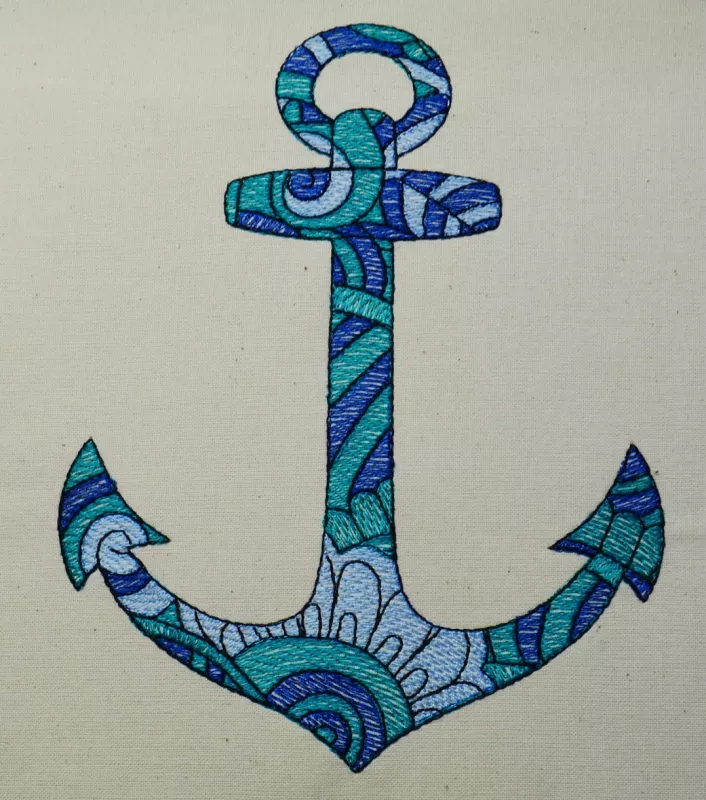 Anker mit Muster ohne Seil Anker mit Muster ohne Seil