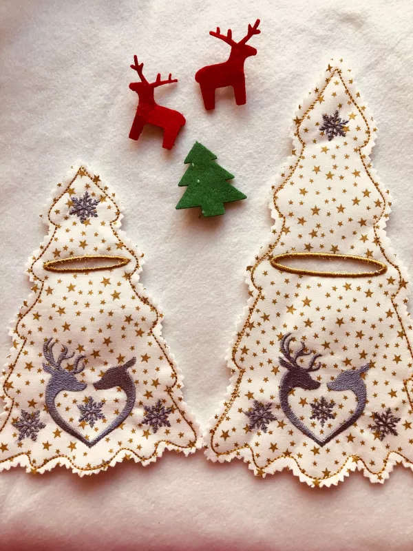 Stickdatei Set weihnachtliche ITH Bestecktaschen Stickdatei Set weihnachtliche ITH Bestecktaschen