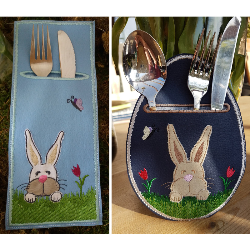 Stickdatei Set Besteck- u. Geschenktasche Charlie rechteckig und eiförmig (13x18 oder Größer) Stickdatei Set Besteck- u. Geschenktasche Charlie rechteckig und eiförmig (13x18 oder Größer)