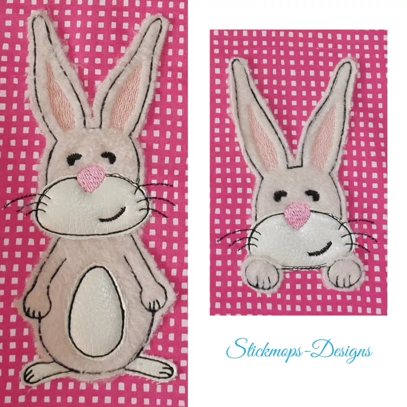 Stickdatei Set XXL Hase Charlie in 3 Variationen Stickdatei Set XXL Hase Charlie in 3 Variationen