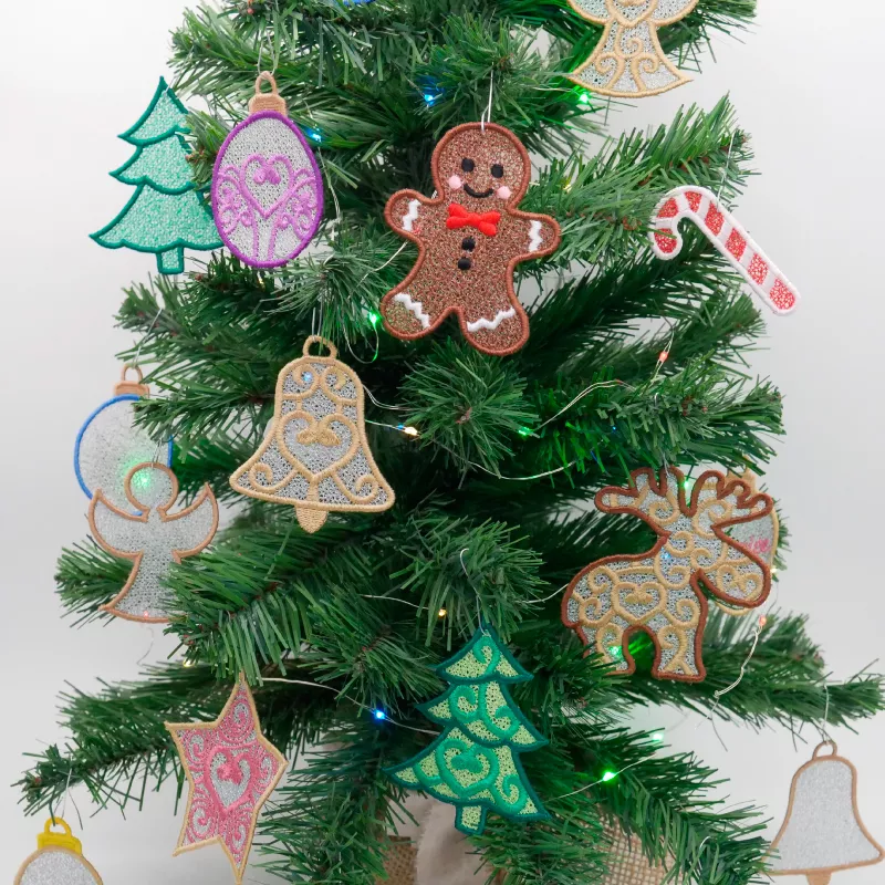 Stickdatei Set FSL 15 Designs Streudeko & Christbaumschmuck