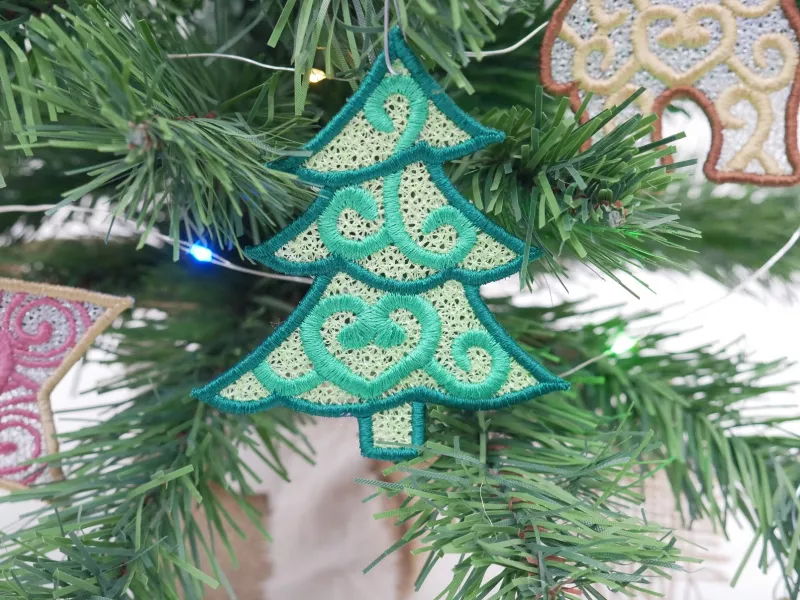 Stickdatei Set FSL 15 Designs Streudeko & Christbaumschmuck