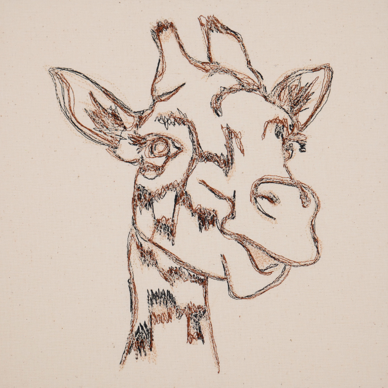 Stickdatei Giraffe Scribble