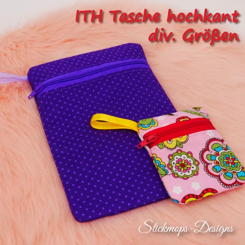 Stickdatei Set BLANKO ITH Taschen hochkant mit Reißverschluss Stickdatei Set BLANKO ITH Taschen hochkant mit Reißverschluss