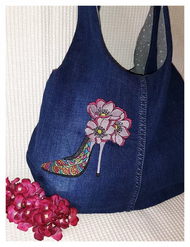 Stickdatei High Heels im Mandalastyle