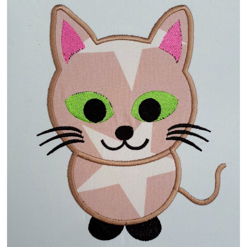 Stickdatei Katze Applikation in 3 Größen Stickdatei Katze Applikation in 3 Größen