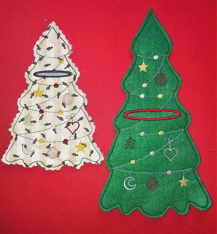 Stickdatei Set weihnachtliche ITH Bestecktaschen Stickdatei Set weihnachtliche ITH Bestecktaschen