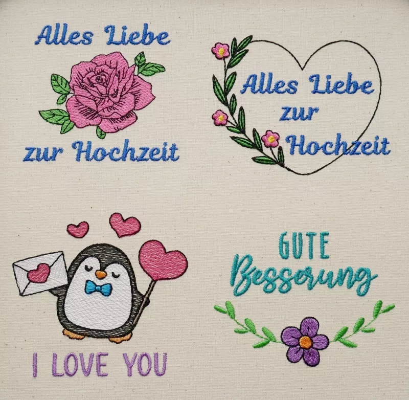 Stickdatei Set 124 Designs für alle Anlässe