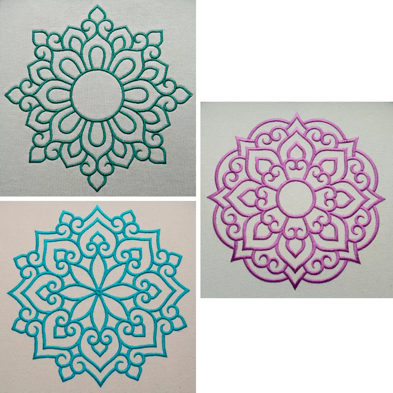 Stickdatei Set 3 Mandalas in je 9 Größen
