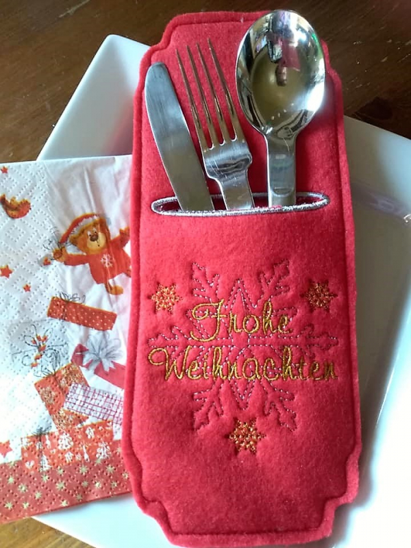 Stickdateien online kaufen bei Stickmops-Designs - Stickdatei ITH Bestecktaschen zu festlichen 