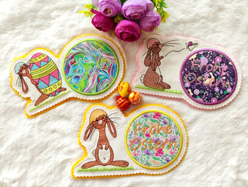 Stickdatei Set Hase Jasper ITH MugRugs inkl. Stabdeko + Einzelmotive Stickdatei Set Hase Jasper ITH MugRugs inkl. Stabdeko + Einzelmotive