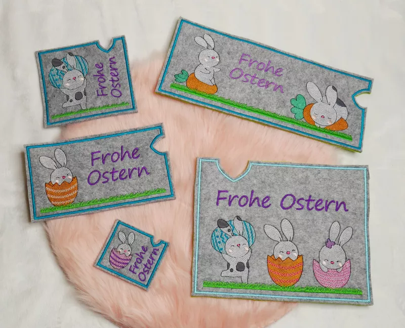 Stickdatei Set Osterhüllen ITH Geschenk- und Schokoladenhüllen + Einzelmotive Stickdatei Set Osterhüllen ITH Geschenk- und Schokoladenhüllen + Einzelmotive