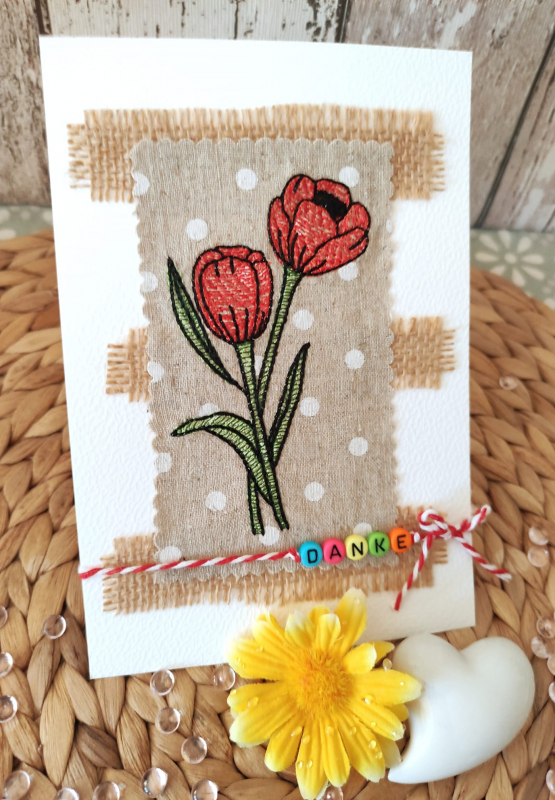 Tulpe mit roten Blütenblättern und geöffneter Blüte Tulpe mit roten Blütenblättern und geöffneter Blüte