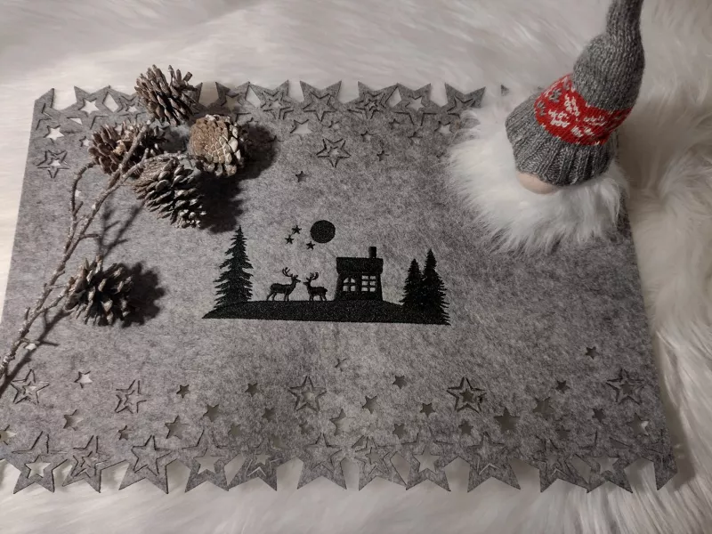 Stickdatei Set weihnachtliche Sillhouetten inkl. ITH Anhänger