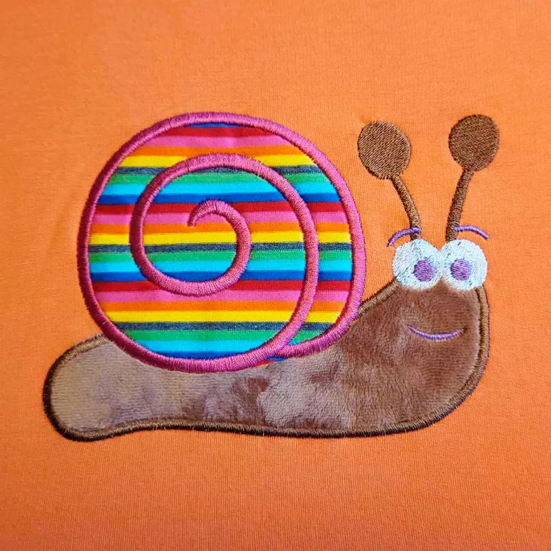 Stickdatei Schnecke Applikation in 3 Größen