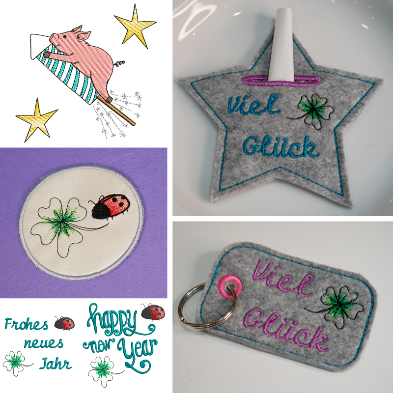 Stickdatei Set Happy new Year (10x10 Rahmengröße) Stickdatei Set Happy new Year (10x10 Rahmengröße)