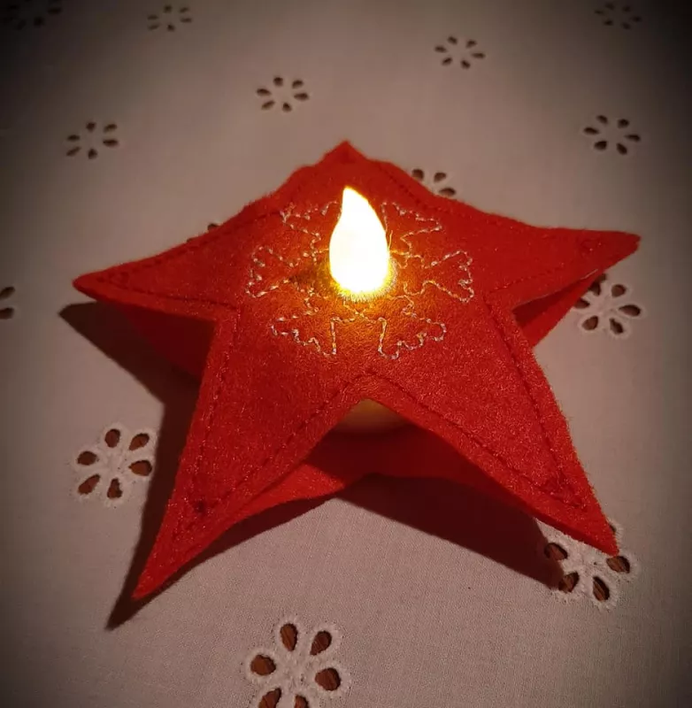 ITH LED Cover in Sternform in Rot
