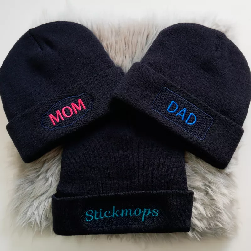 Stickdatei Set Blanko Beanie Labels - Handtuchlabels