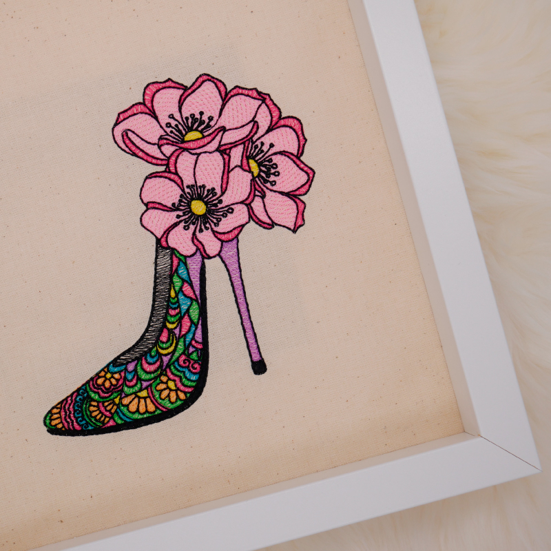Stickdatei High Heels im Mandalastyle Stickdatei High Heels im Mandalastyle