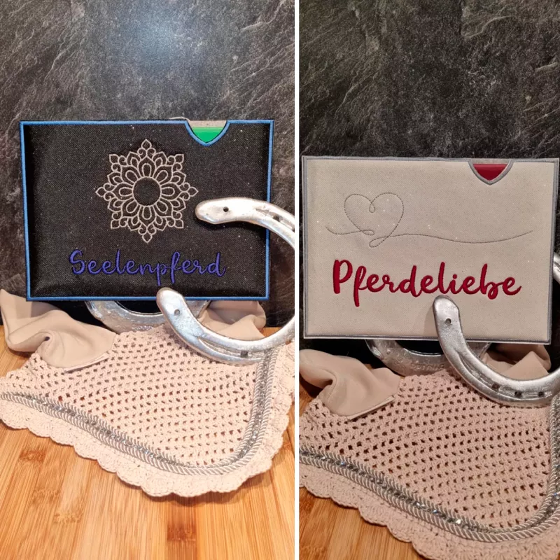 Stickdatei Set ITH Equidenpasshüllen + Einzelmotive