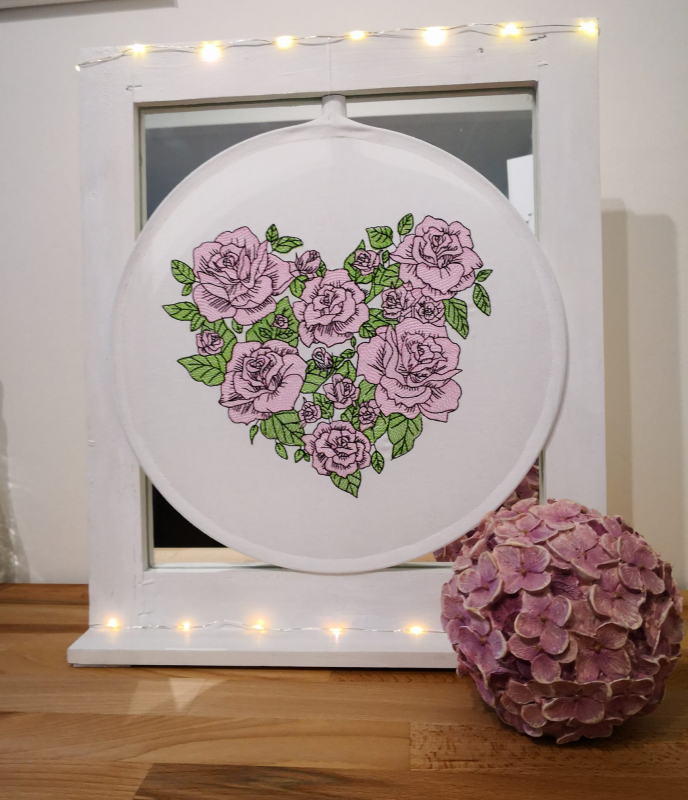 Blumenherz rosa Rosen als Deko Blumenherz rosa Rosen als Deko