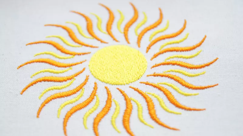 Ornament Sonne in gelb orange