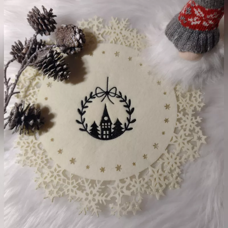 Stickdatei Set weihnachtliche Sillhouetten inkl. ITH Anhänger