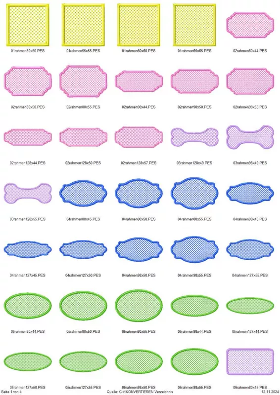 Stickdatei Set Blanko Beanie Labels - Handtuchlabels